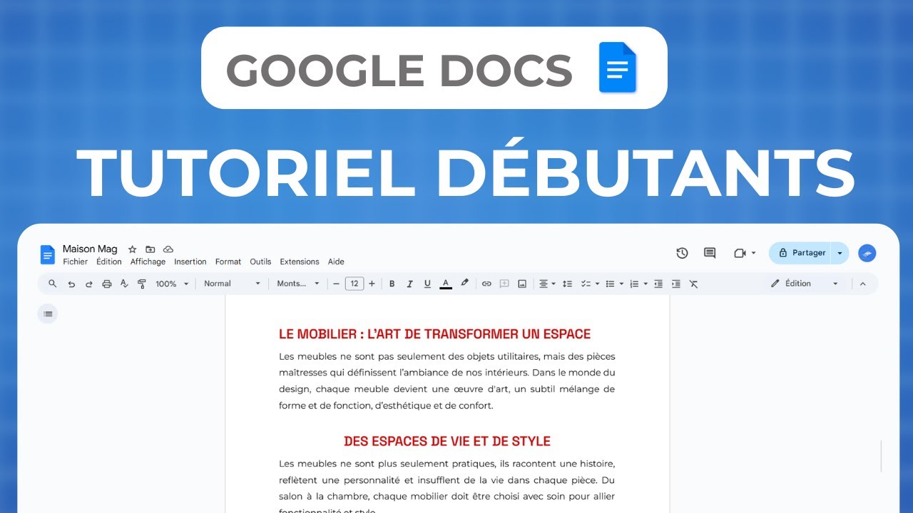 Google Docs  - Tutoriel complet pour débutants (2025)