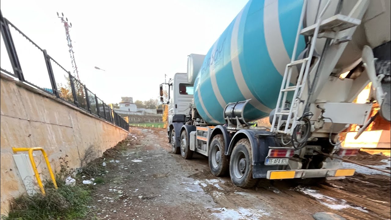 Çamura battık 😄#beton #çamur #mikser #pompa #aksiyon #macera #kamyon #