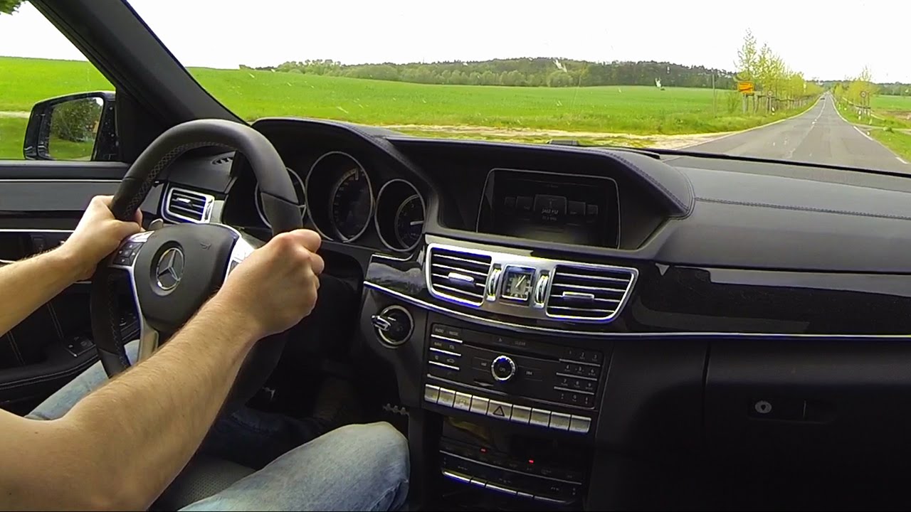 Mercedes E63 AMG S Onboard Acceleration Shift Down V8 Sound Kickdown Co Driver View Test Drive W212