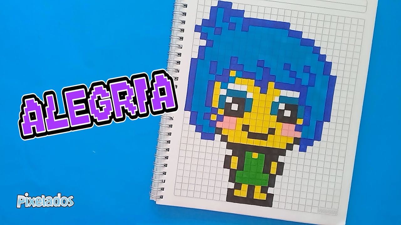 😀COMO DIBUJAR A ALEGRIA DE INTENSAMENTE 2 PIXEL ART - PIXELADOS