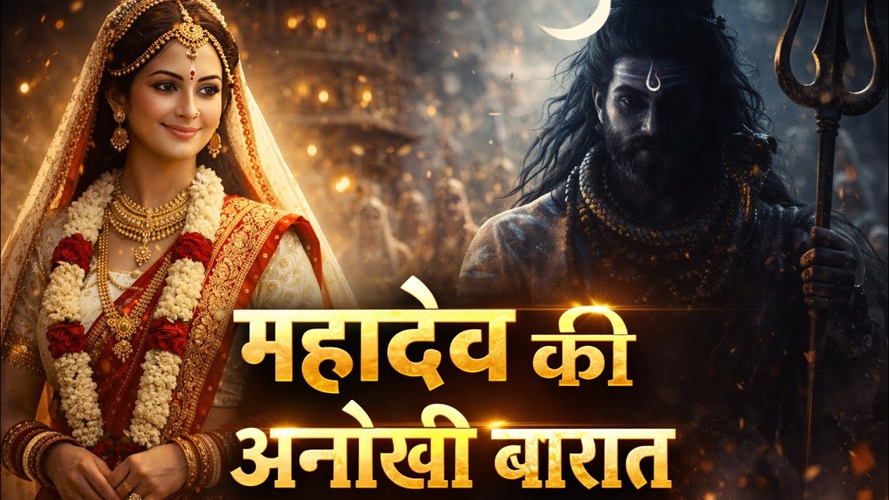 🔱“महादेव की अनोखी बारात”🚩#Mahadev#LordShiva#ShivParvatiVivah#ShivBarat#Mahakal#Bholenath#ShivShakti