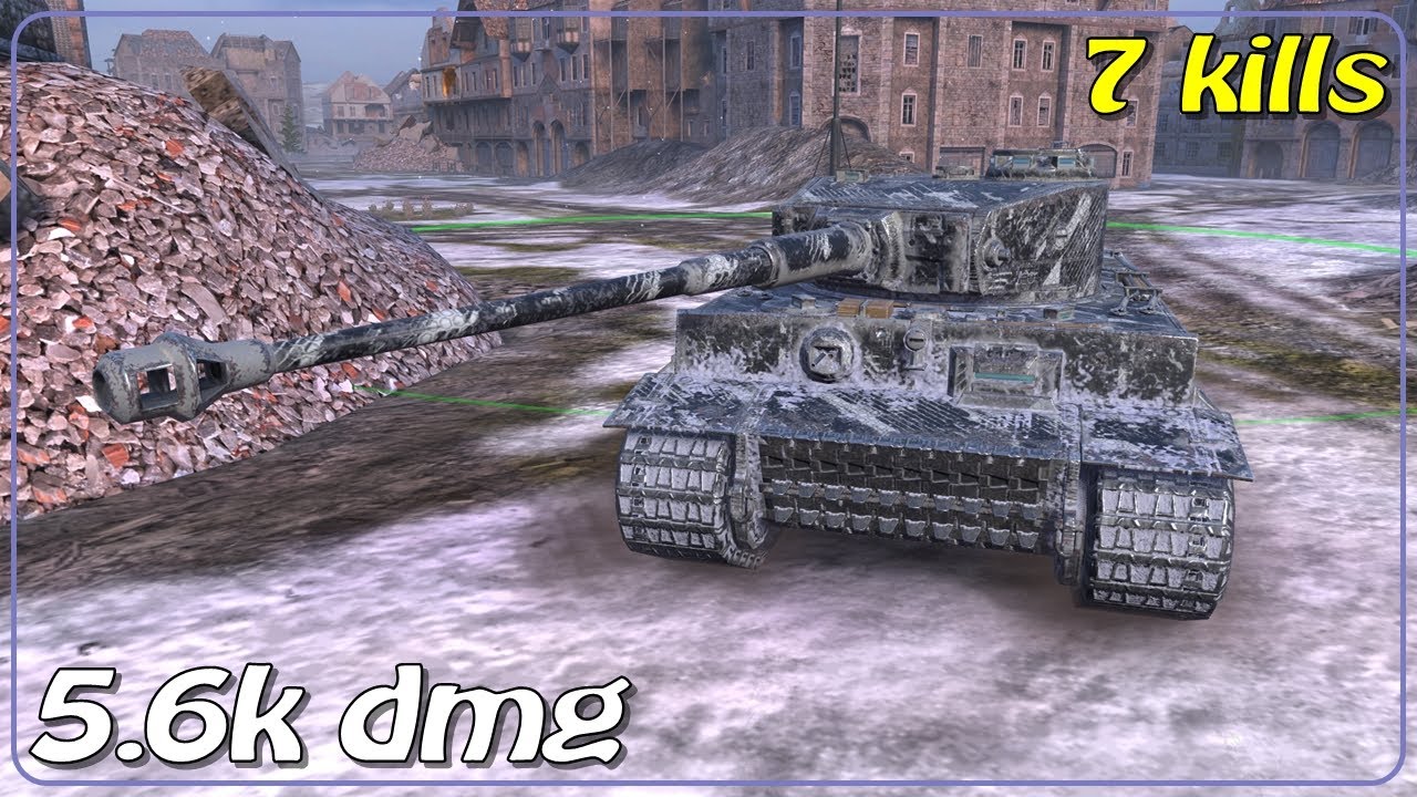 Tiger I • 7 frags • 5.6k dmg • WoT Blitz