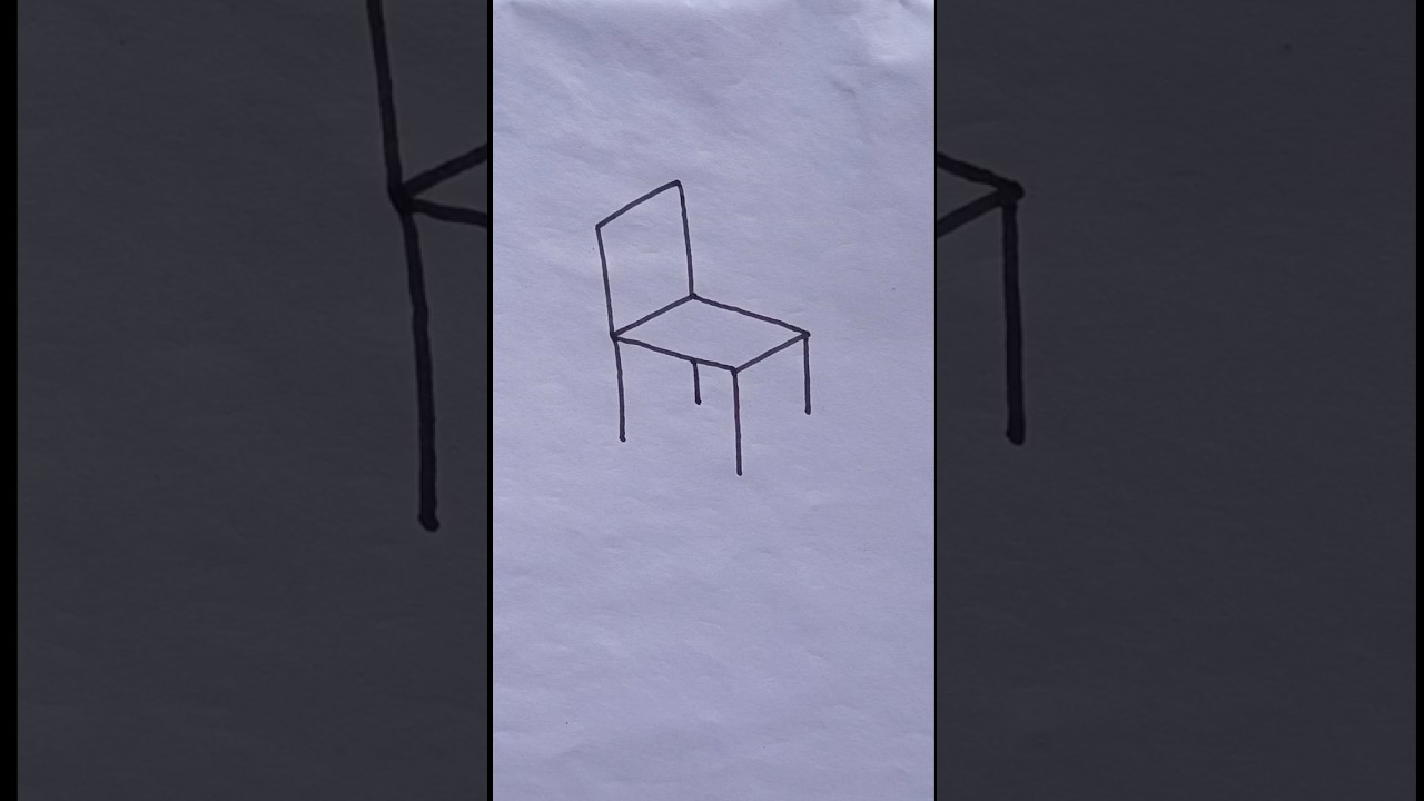 Chair 🪑 Drawing Easy step by step for kids #chair #art #viralvideo #drawing #shorts #shortvideo