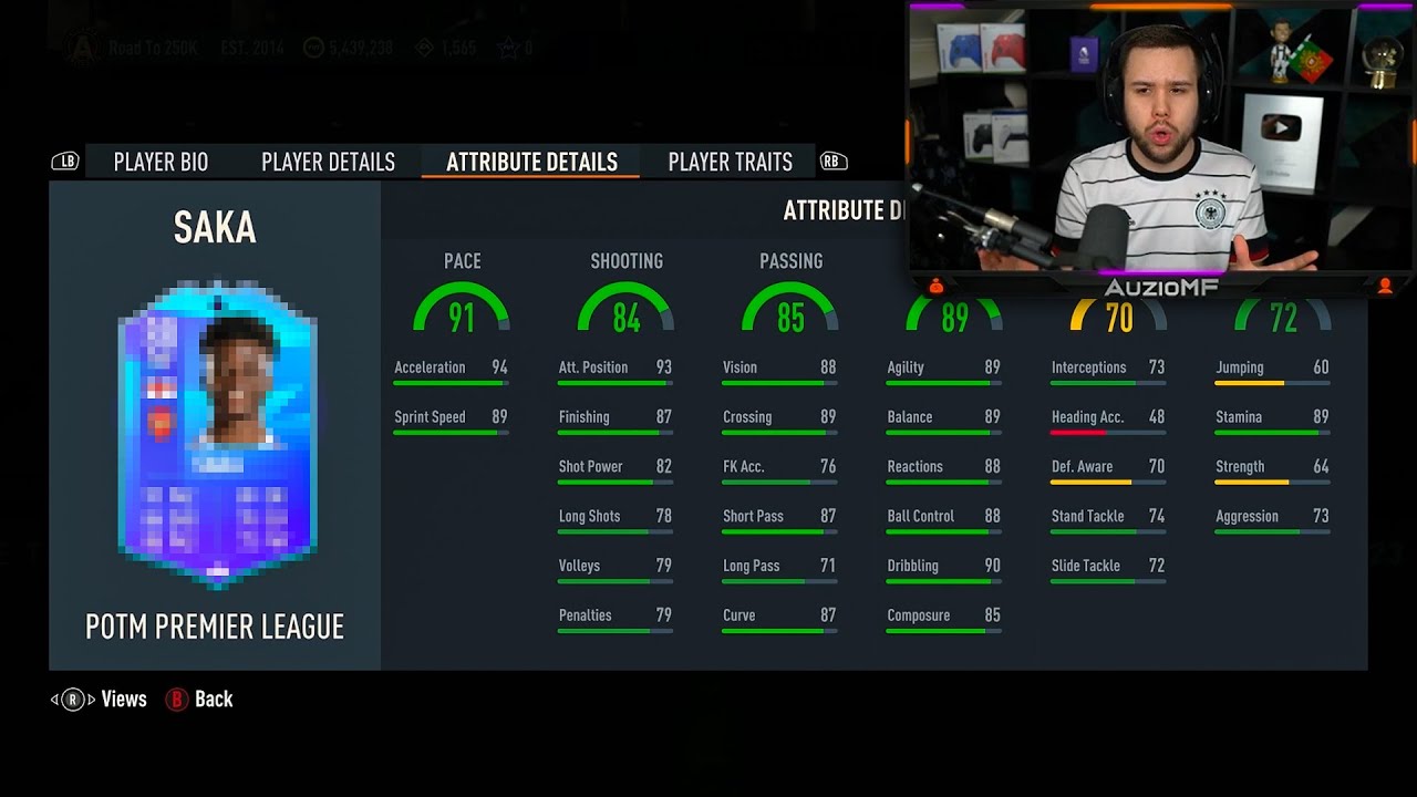 Auzio Reacts to NEW 88 POTM Saka SBC