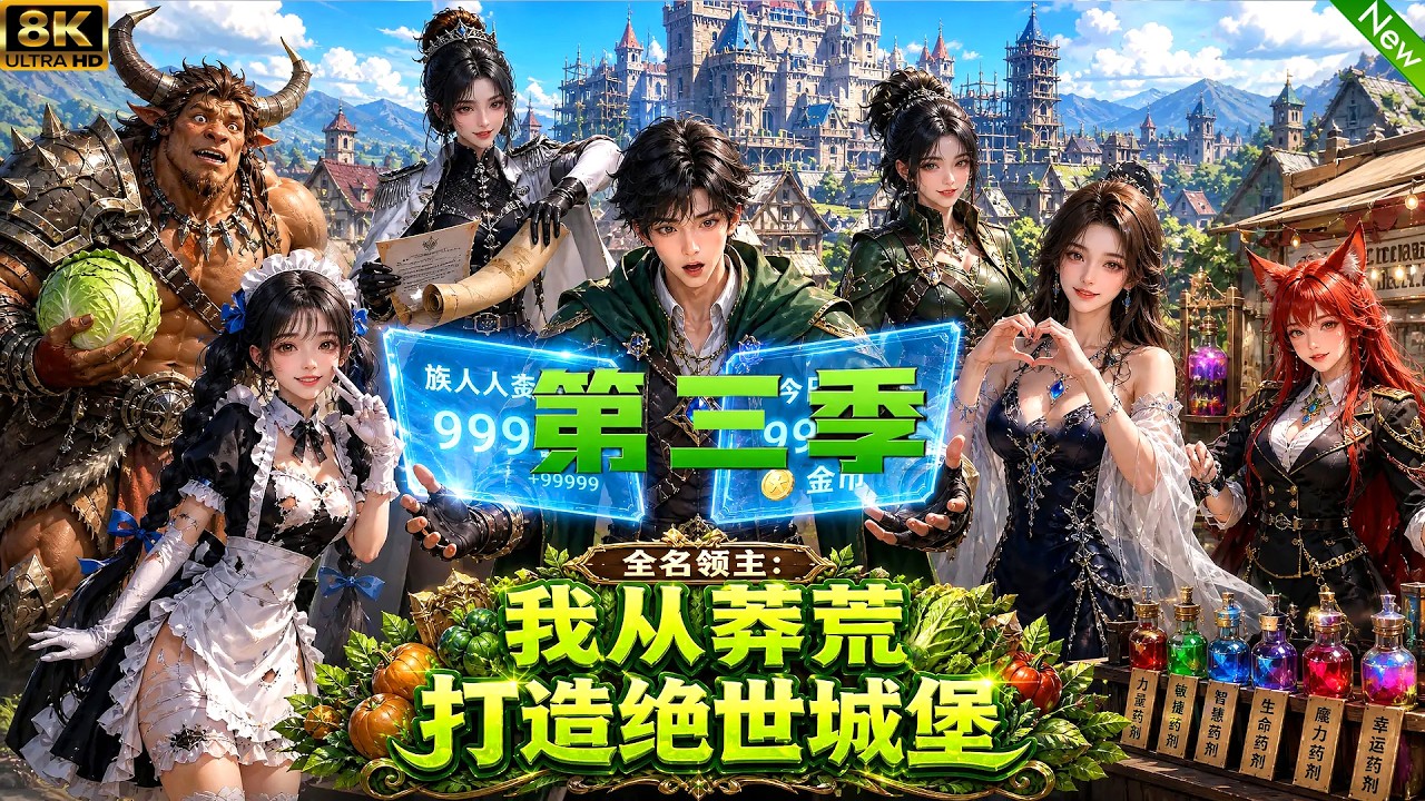 第4季上线！全新动漫！📢穿越到莽荒领地，激活领主系统，我在莽荒打造最强堡垒！剧情精彩好看！#动漫 #穿越 #anime
