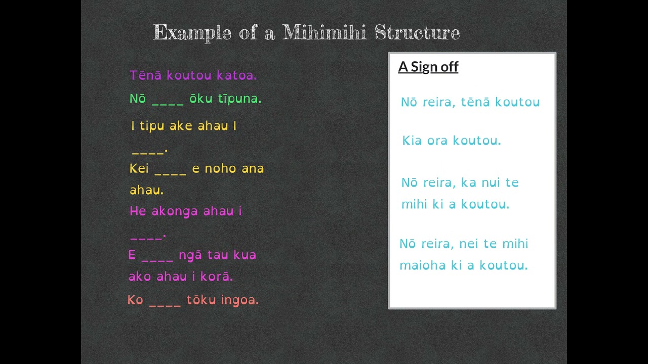 Mihi Video #2   How to say Mihimihi