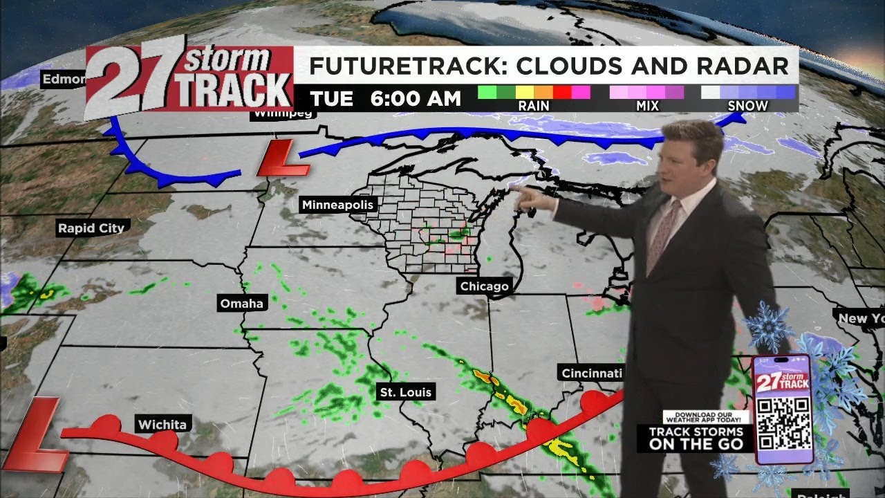 Freezing drizzle early Tuesday