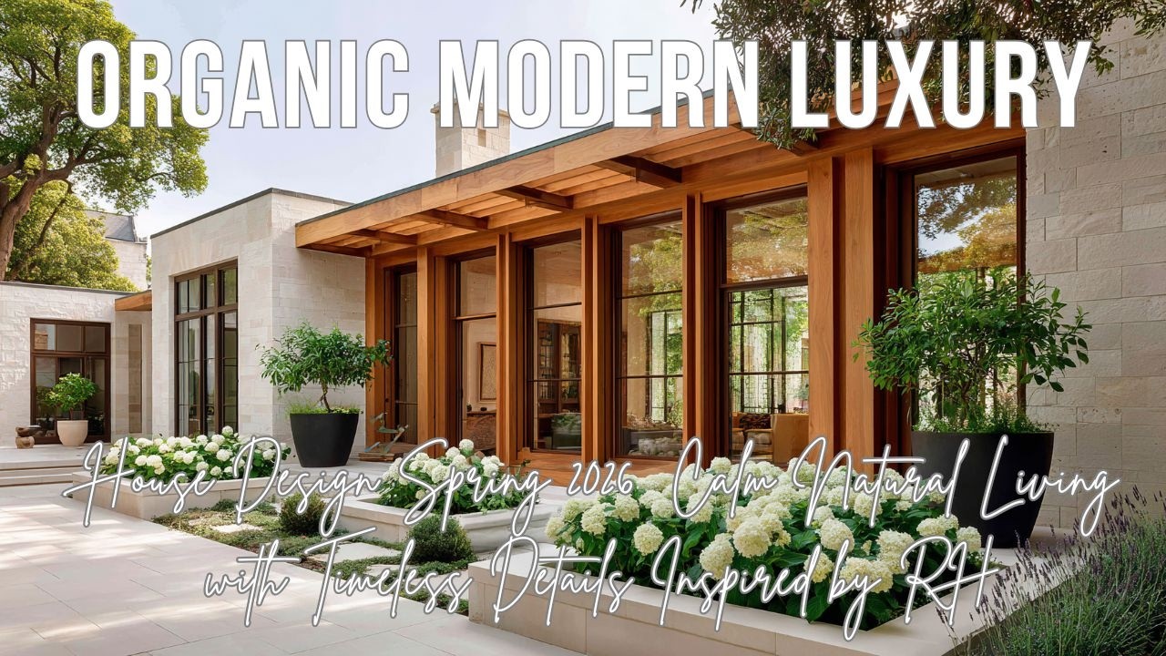 Organic Modern Luxury House Design Spring 2026  Calm Natural Living with Timeless Details Inspired b