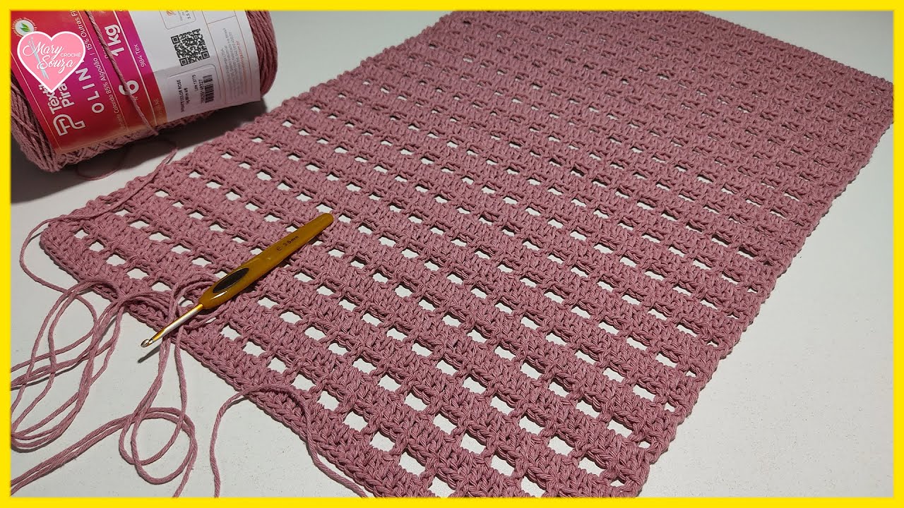 BASE SIMPLES E RÁPIDA PARA TAPETE DE CROCHÊ PASSO A PASSO COMPLETO