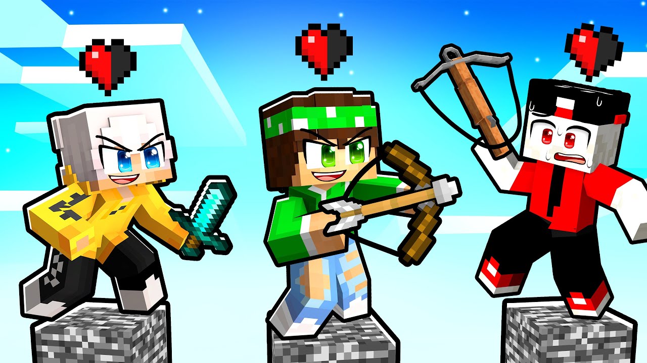 SOPRAVVIVI con MEZZO CUORE su UN PILASTRO DI BEDROCK in MINECRAFT!