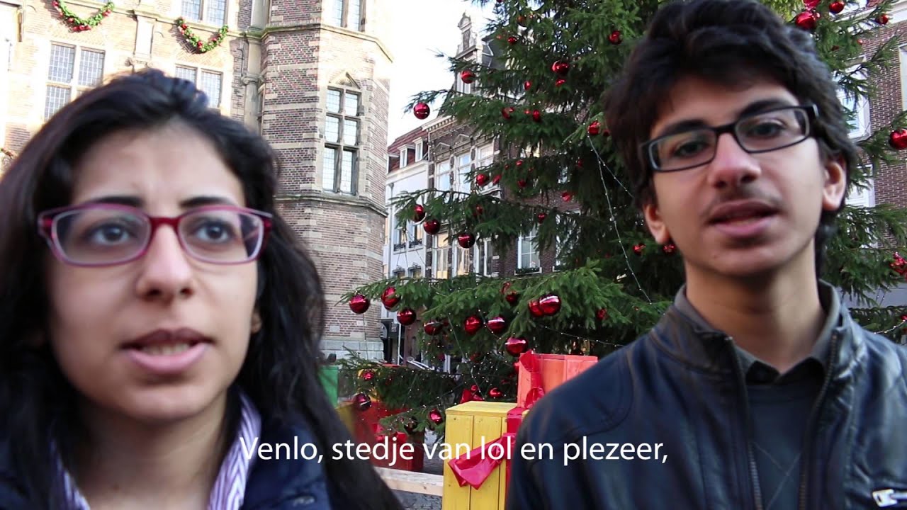 Venlo Stedje als kerstgroet gezongen door Syrische Vluchtelingen bij Kunstencentrum Venlo