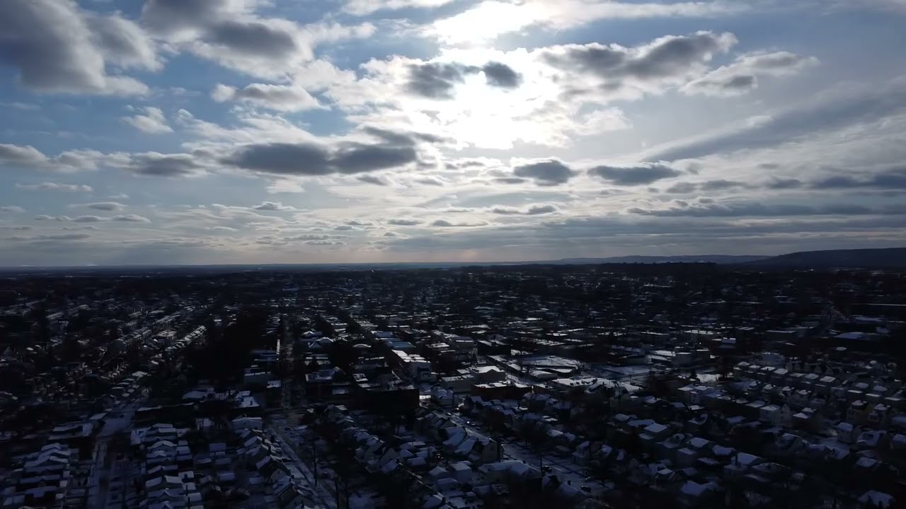 Aftermath of the January 25, 2026 snowstorm | 360° Aerial Views of East Orange, NJ | DJI Mavic Drone