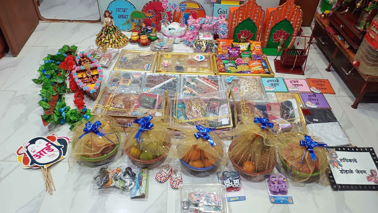 Dohale Jevan Decoration at home - Part 1| Baby shower handmade decoration| Baby Shower| डोहाळेजेवण