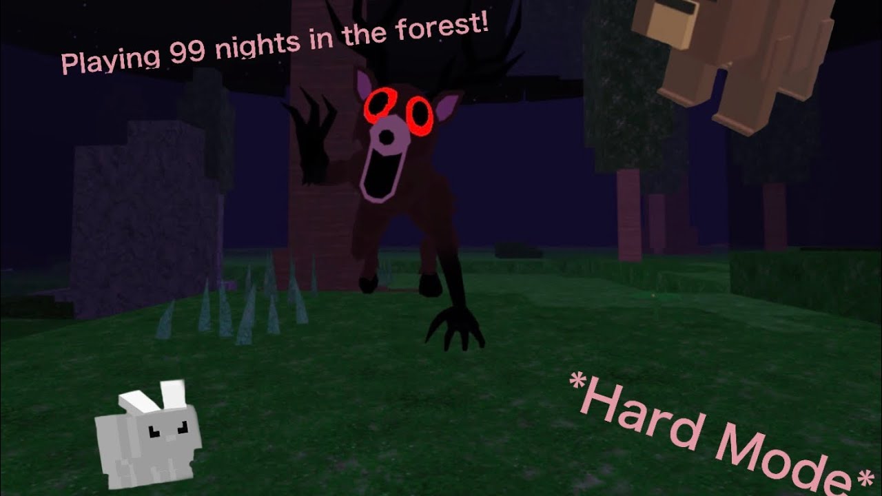 Playing 99 nights in the forest! *Hard mode* First video!