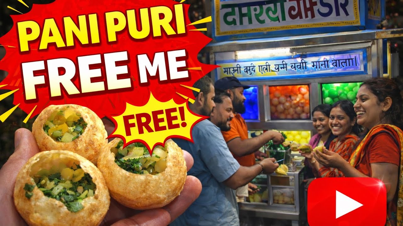 Aaj pani puri free me khali