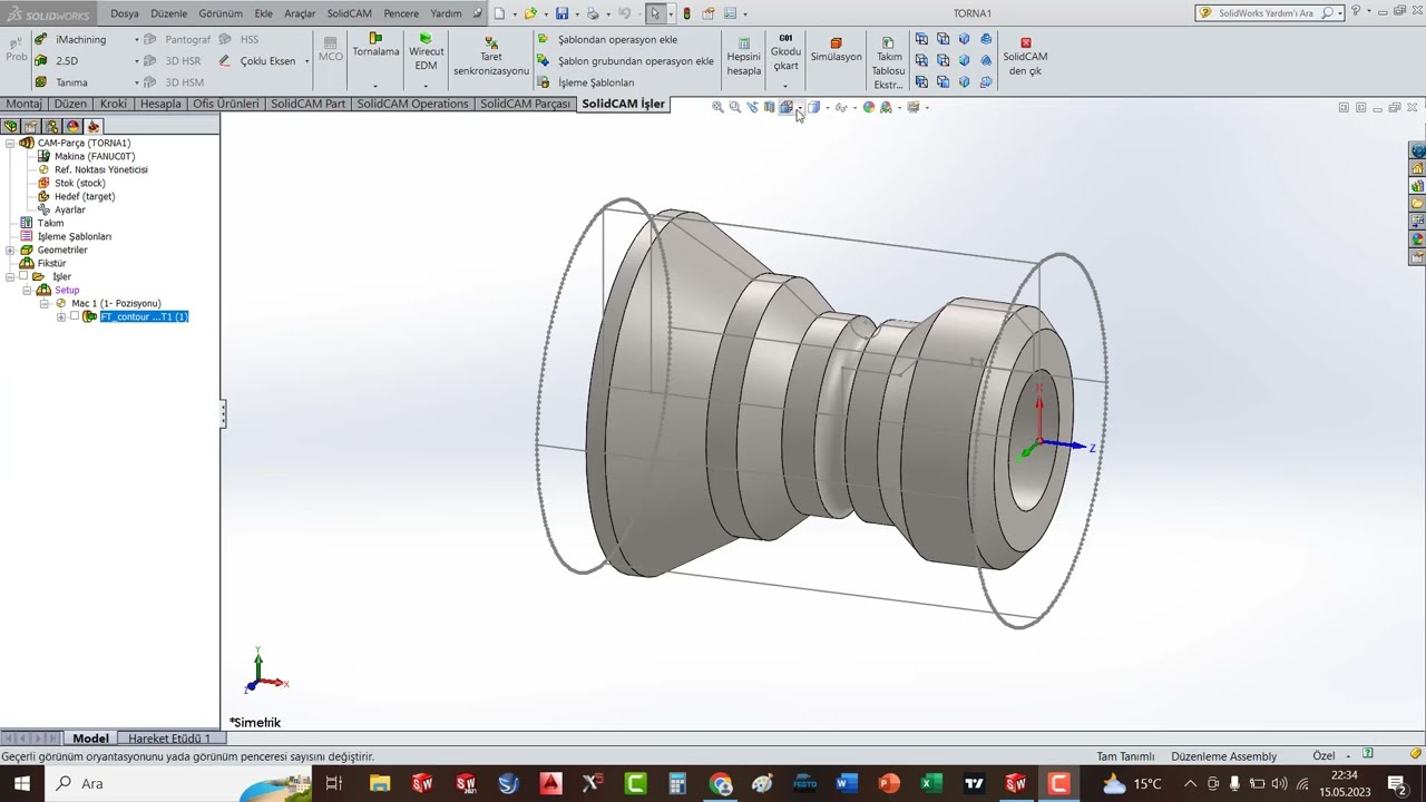SOLIDCAM BOYUNA TORNALAMA