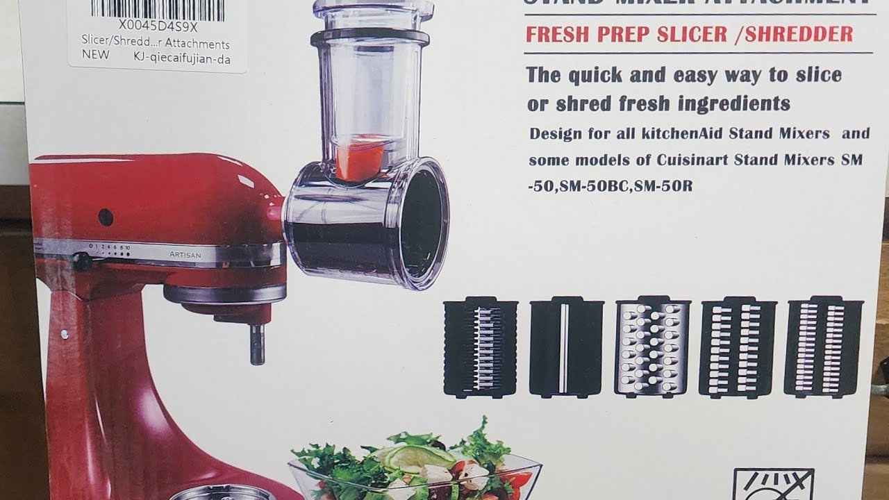 Slicer, Shredder, Grater attachment - Compatible with KitchenAid Stand mixers , Cuisinart.