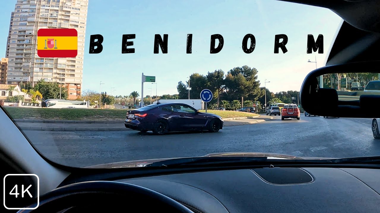 Benidorm🇪🇸 4K (Spain) – Driving in City ​Center