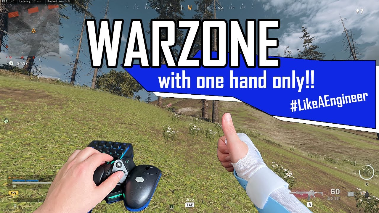 How to play WARZONE with only ONE HAND | Can I get the WIN?