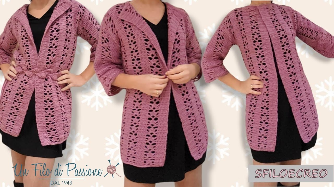 Cardigan Lux a uncinetto