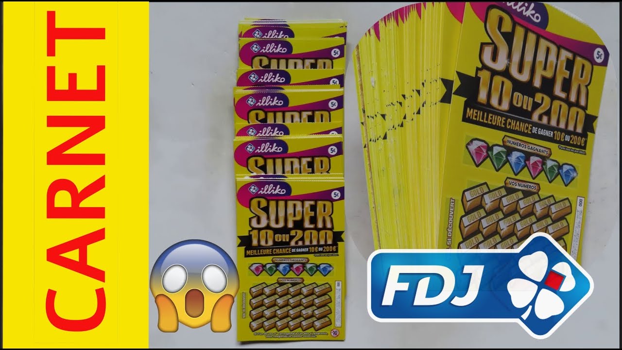 #carnet SUPER 10 ou 200 #grattages #grattage  #illiko #jeudegrattage #ticketagratter #fdj