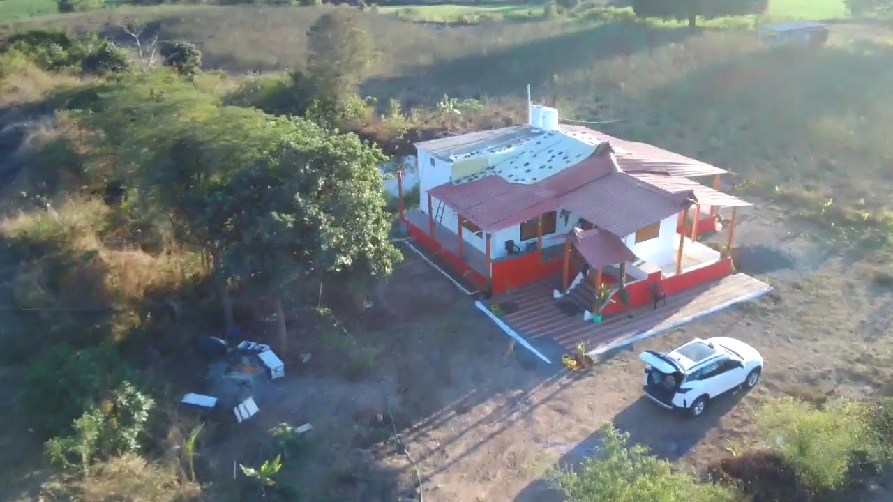 Drone view of Keralam Farm Stay Jabalpur