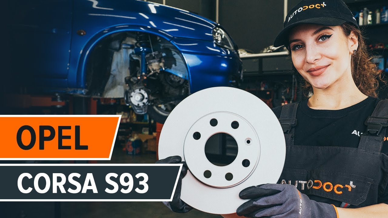 How to change front brake discs on OPEL CORSA S93 [TUTORIAL AUTODOC]