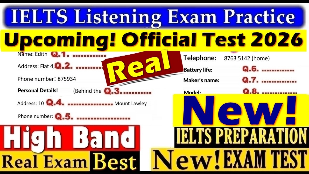 IELTS LISTENING PRACTICE TEST 2026 WITH ANSWERS | 25.06.2026