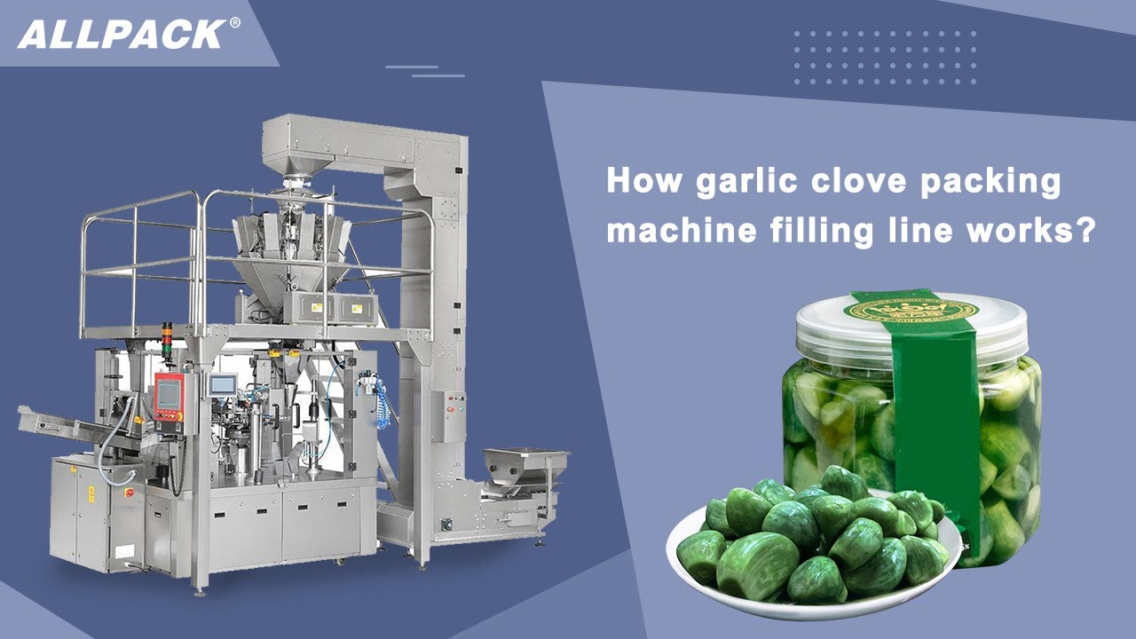 How garlic clove packing machine filling line works?