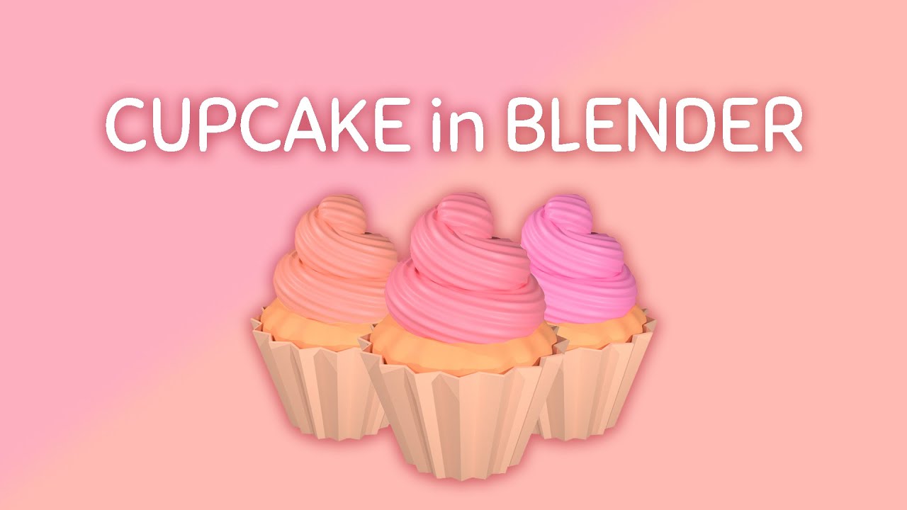 CUPCAKE in BLENDER Full Tutorial - 3D Creation