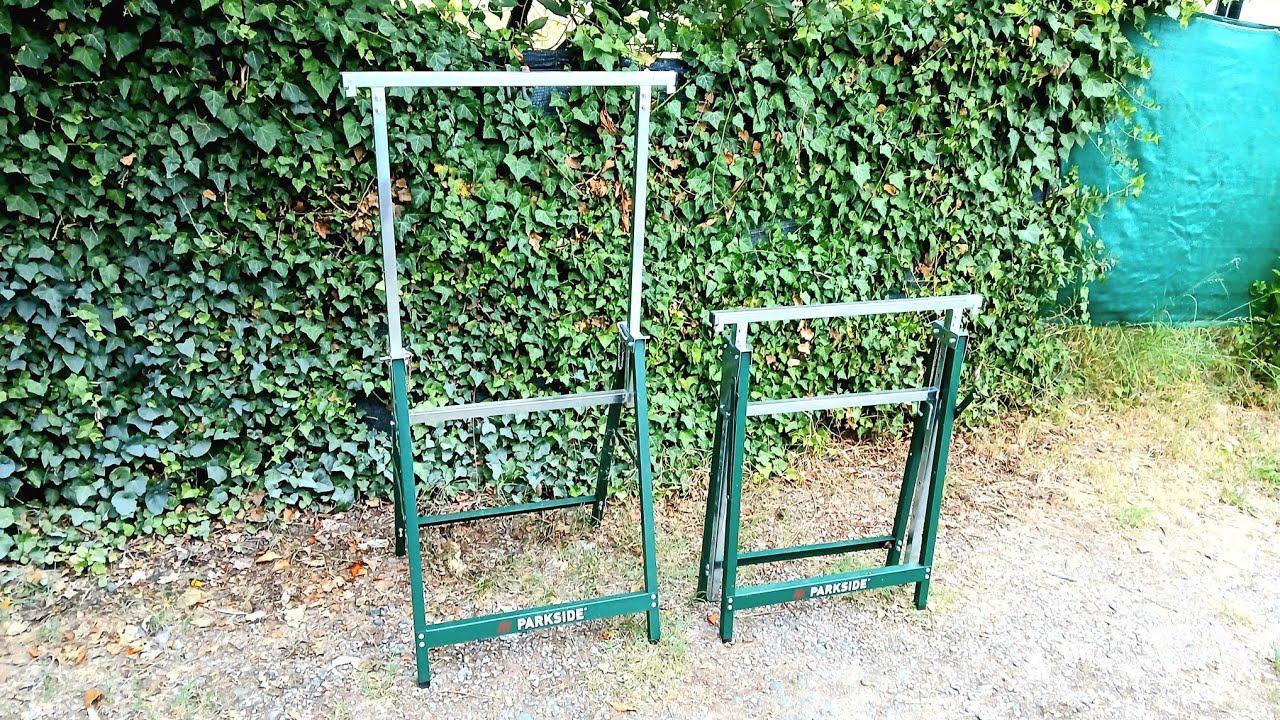 Cavalletti in metallo regolabili in altezza della Parkside.