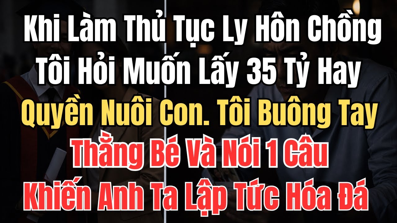 Khi Làm Thủ Tục Ly Hôn Chồng Tôi Hỏi Tôi Muốn Lấy 35 Tỷ Hay Quyền Nuôi Con Tôi Buông Tay Thằng Bé V