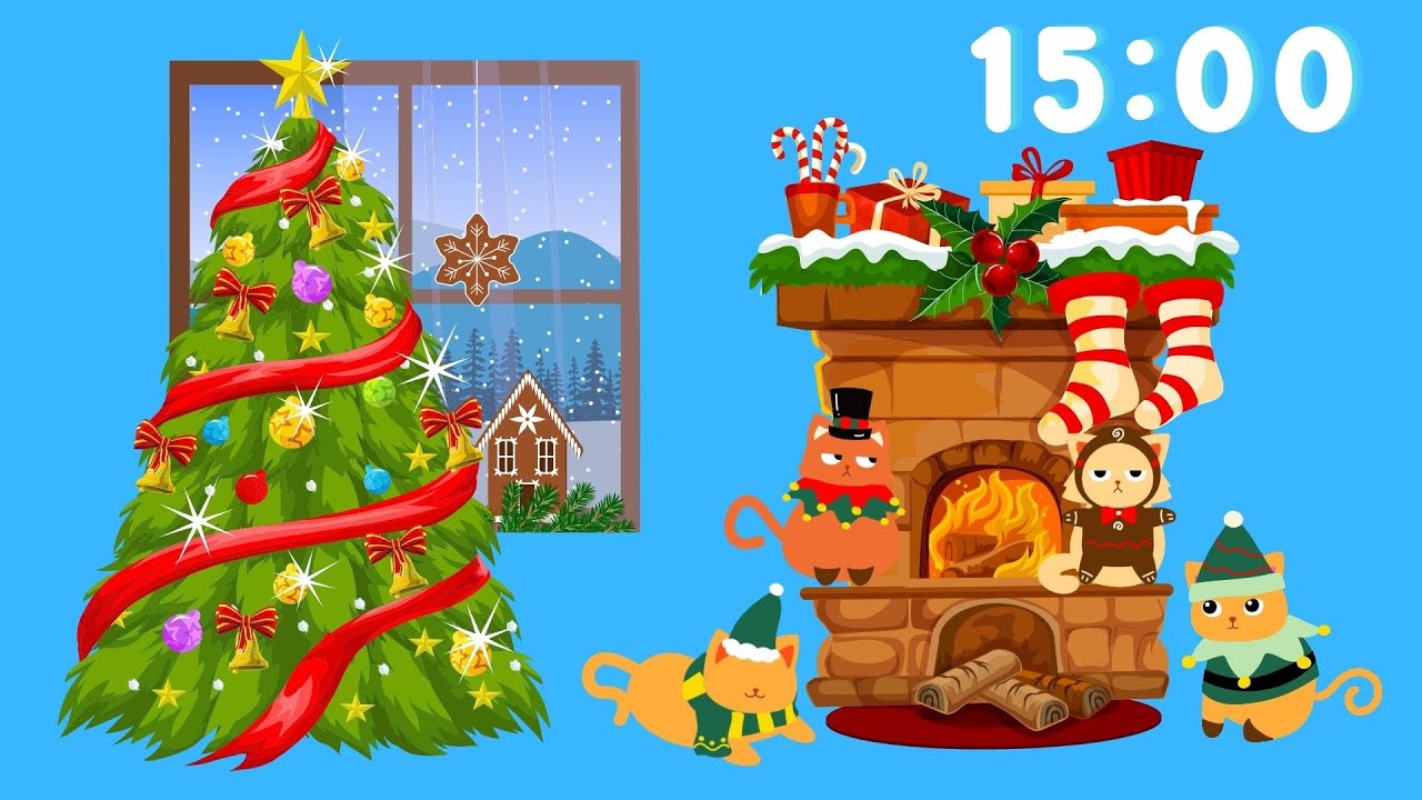 15 Minute Timer with Christmas Music & Alarm