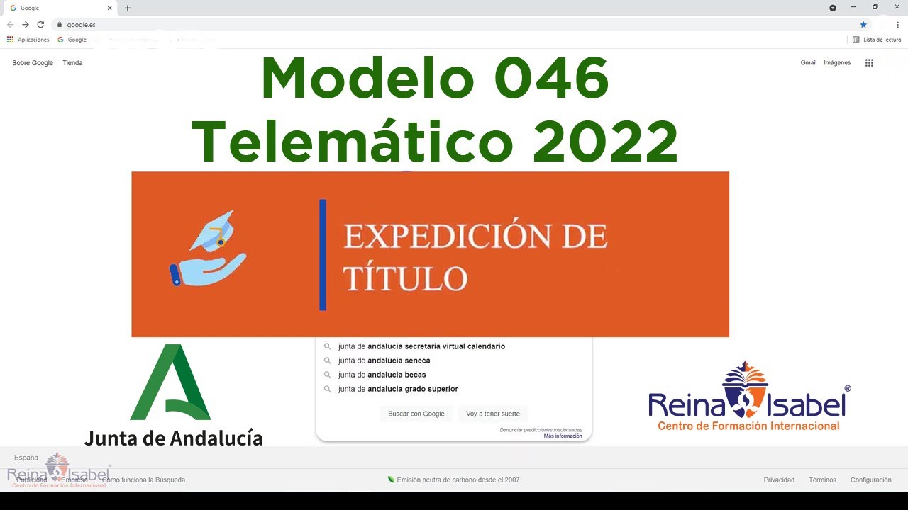 Expedición Título FP (Online): Junta de Andalucía, Modelo 046 - 2022