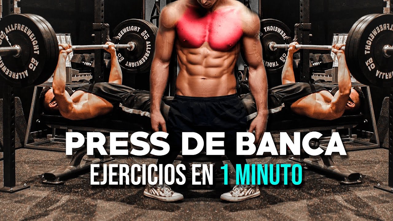CÓMO HACER PRESS de BANCA con BARRA CORRECTAMENTE | Ejercicios en 1 minuto