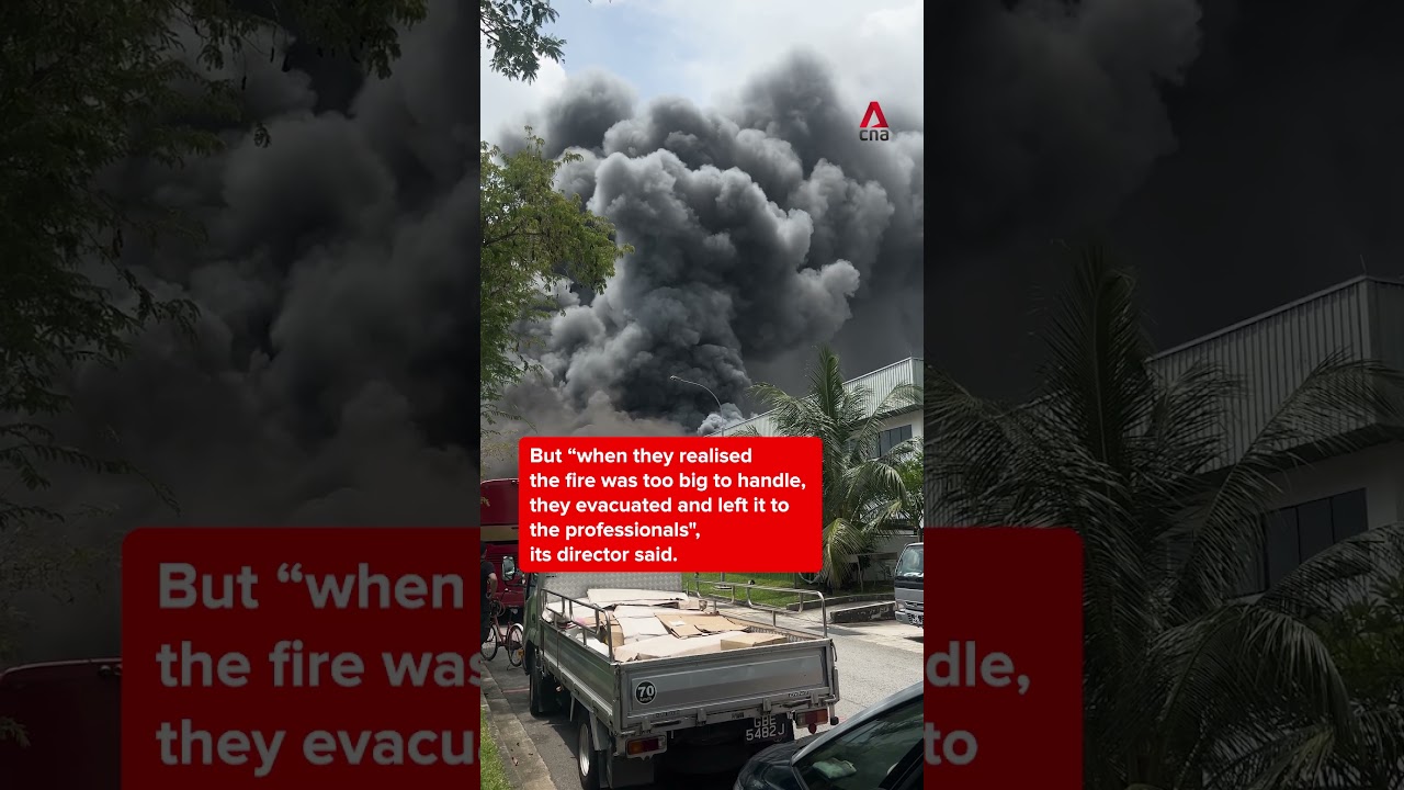 Fire breaks out at Tampines industrial building