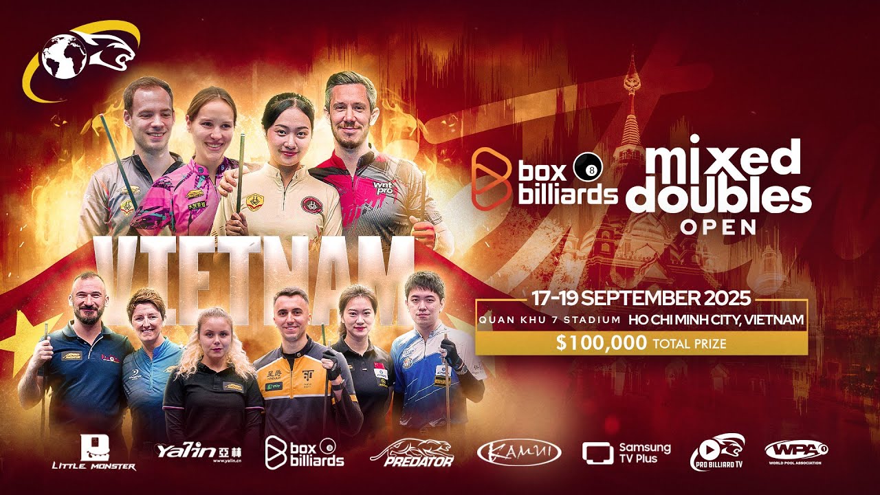 Table 1 ▸ Day 3 ▸ Box Billiards Mixed Doubles Open ▸ Vietnam 2025