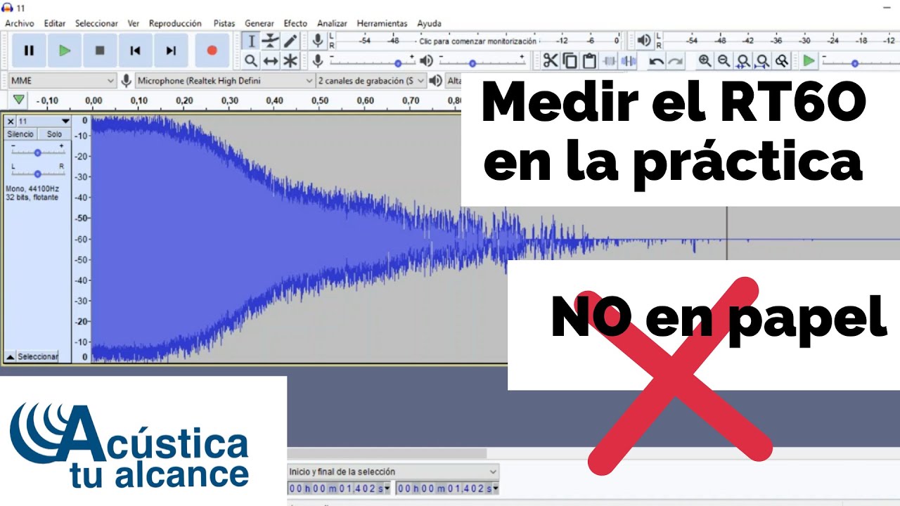 Como medir el RT60 de forma práctica (No en papel)