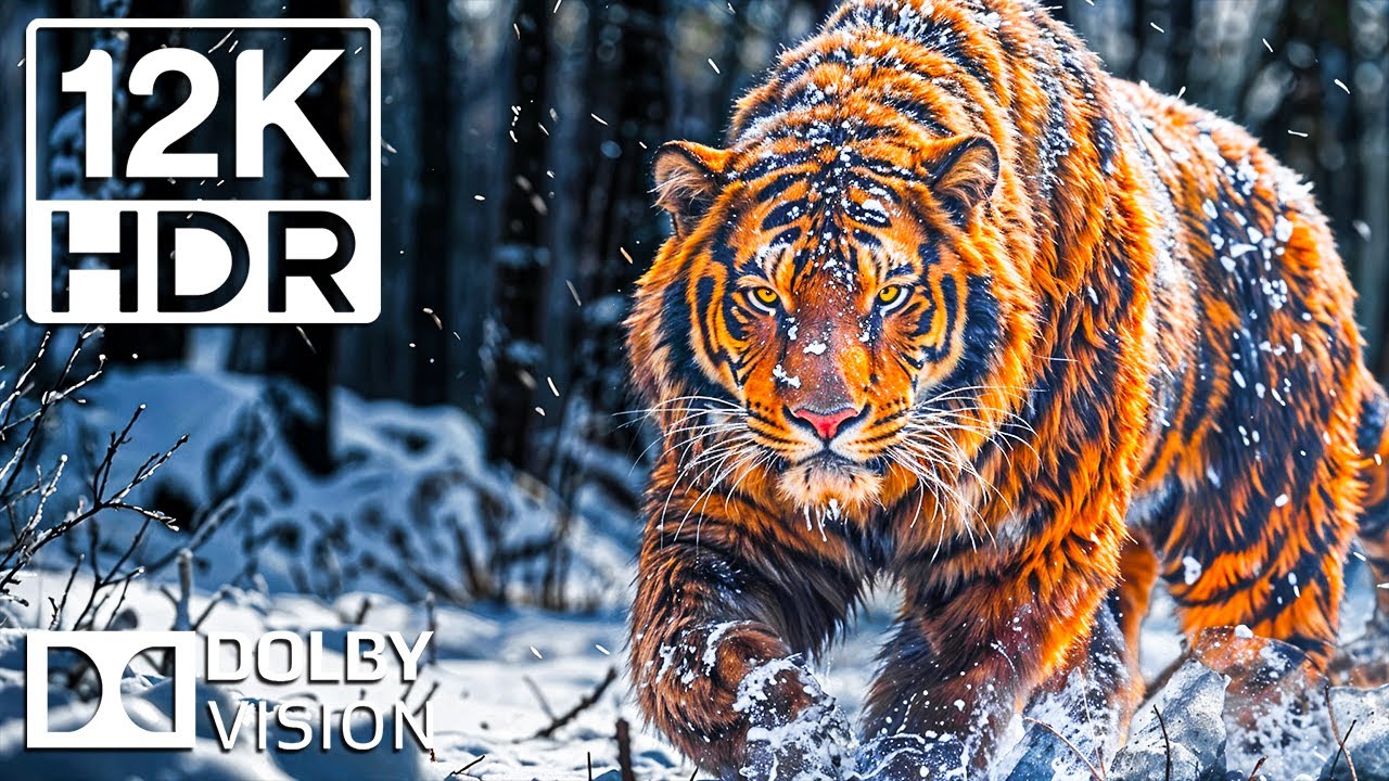 MAGICAL ANIMALS KINGDOM 12K HDR 120FPS — с потрясающей кинематографической музыкой Яркая дикая приро