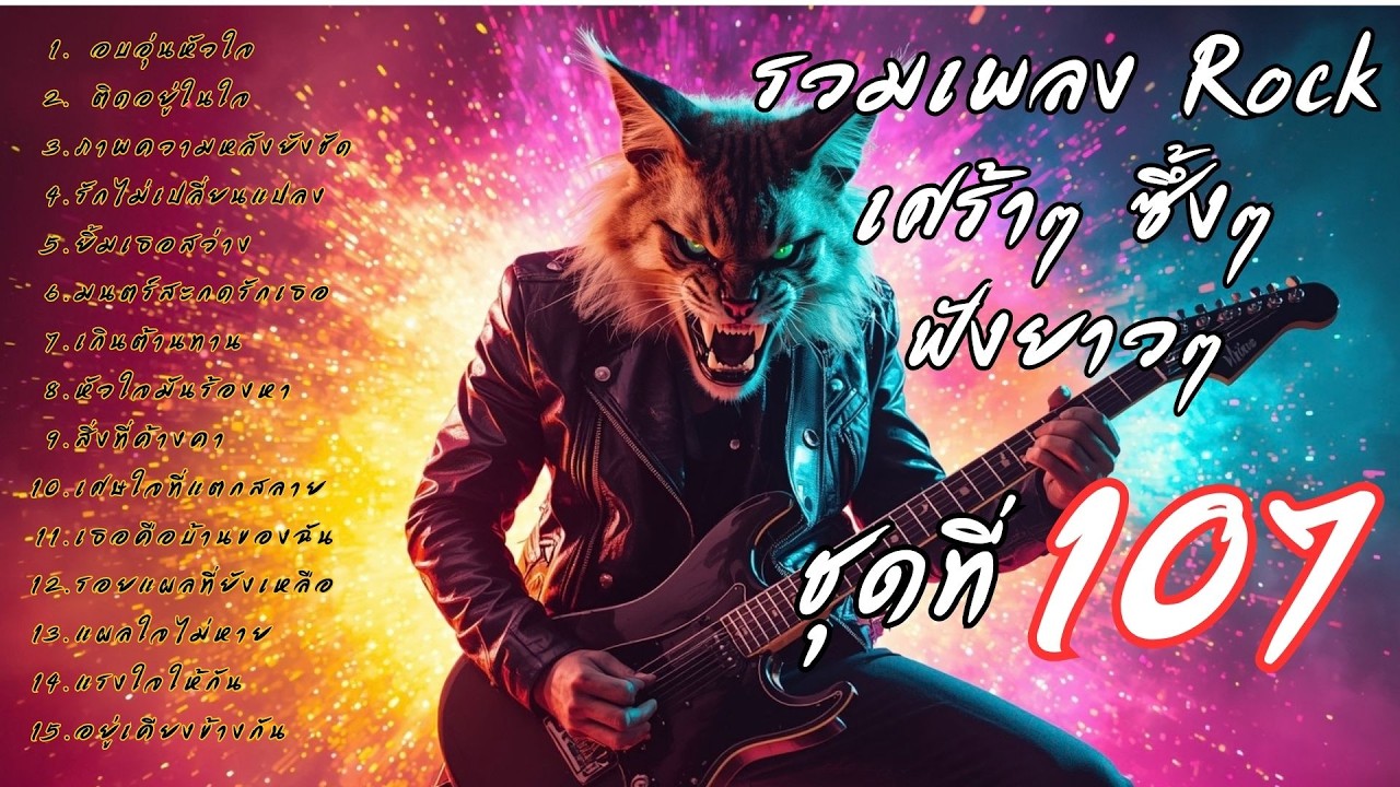 รวมเพลงร็อคเจ็บๆ ซึ้งๆ ฟังยาวๆ ต่อเนื่อง Vol.107 | ร็อคมั้ยจ๊ะ 🤘