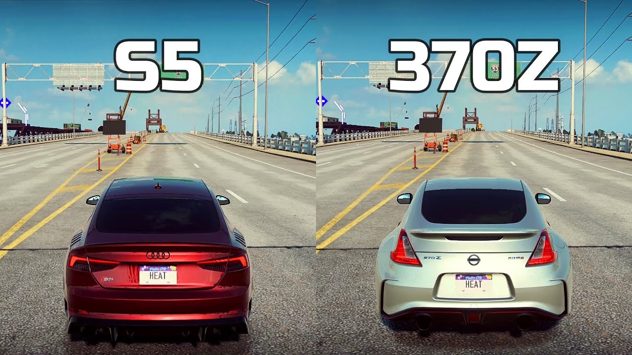 NFS Heat: Audi S5 Sportback vs Nissan 370Z Nismo - Drag Race
