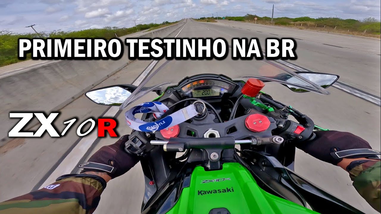 PRIMEIRO TESTINHO DE LEVE NA ZX10R, PASSANDO DISCOS, CARENAGEM SOLTANDO