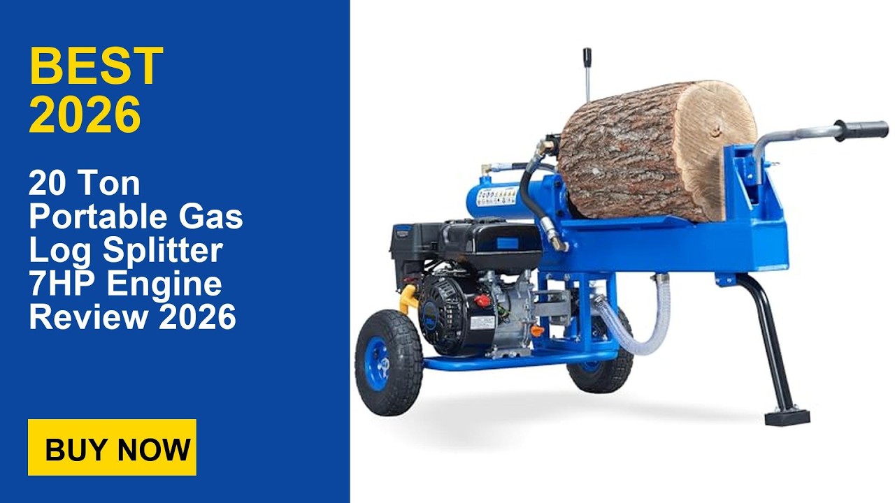 20 Ton Portable Gas Log Splitter 7HP Engine Review 2026