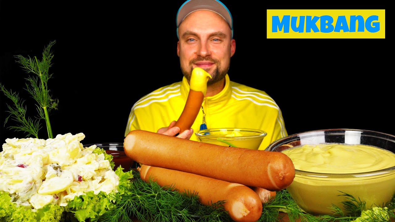 Немецкий рождественский мукбанг: сосиски (БОЛЬШИЕ)! 🎅🎄 ACMP!