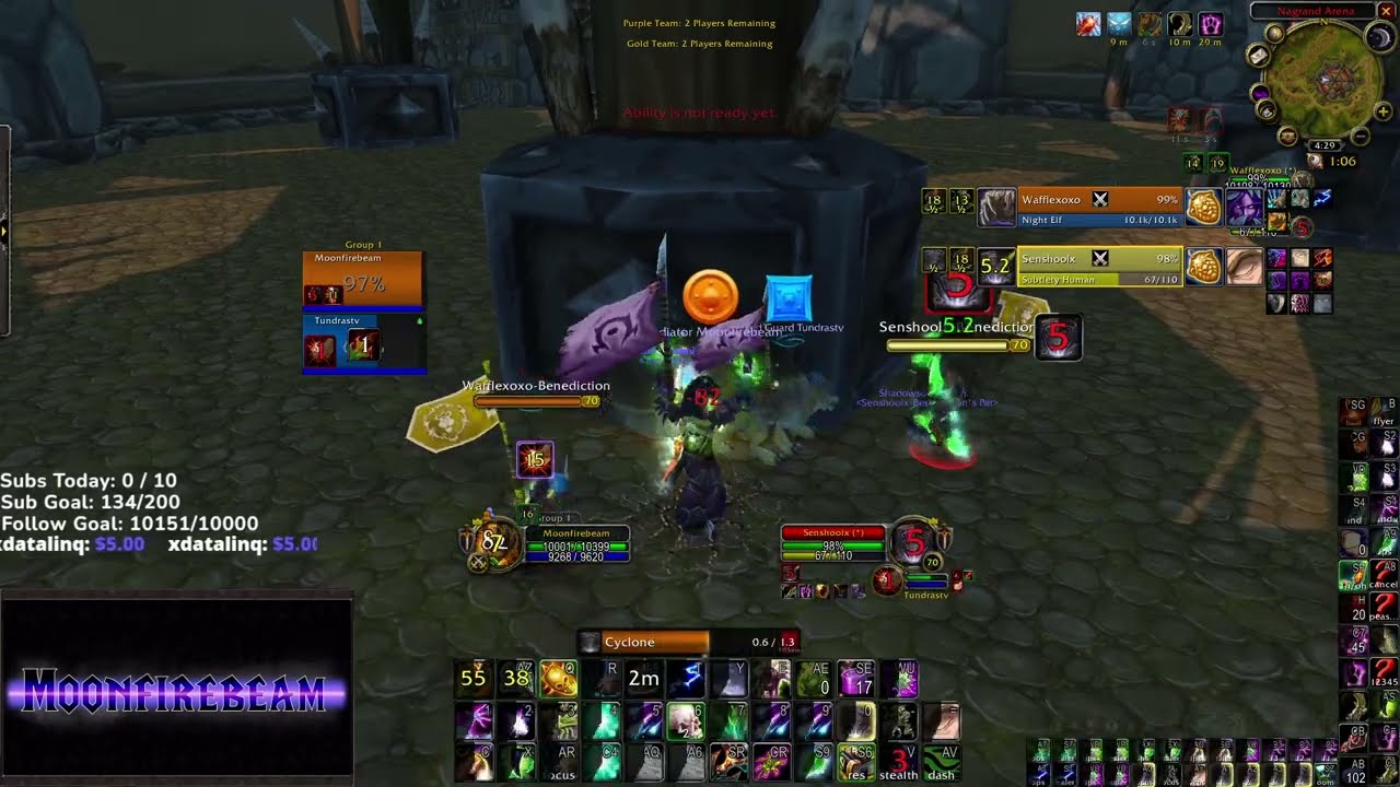 Cheat Death? Cloak? Rogue Decimated | TBC 2v2 Arena Elemental Shaman / Balance Druid