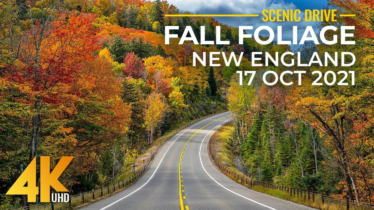 Beautiful New England's Fall Foliage Season - Scenic Roads of New Hampshire (4K 60fps)