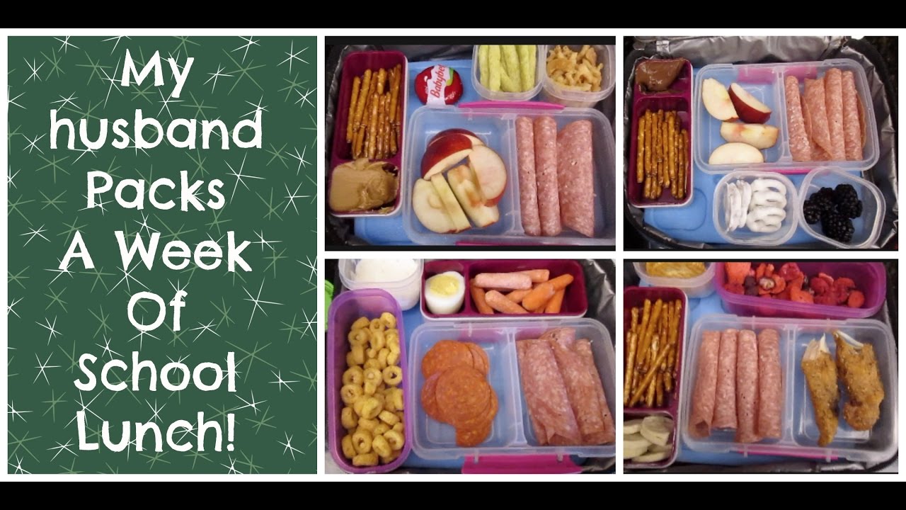 My Husband Packs a Week of School Lunches + What She Ate!