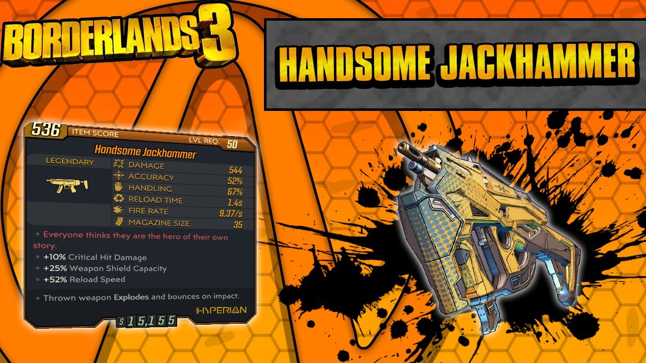 Borderlands 3 | Handsome Jackhammer Legendary Weapon Guide (Hyperion/Tediore Hybrid!)