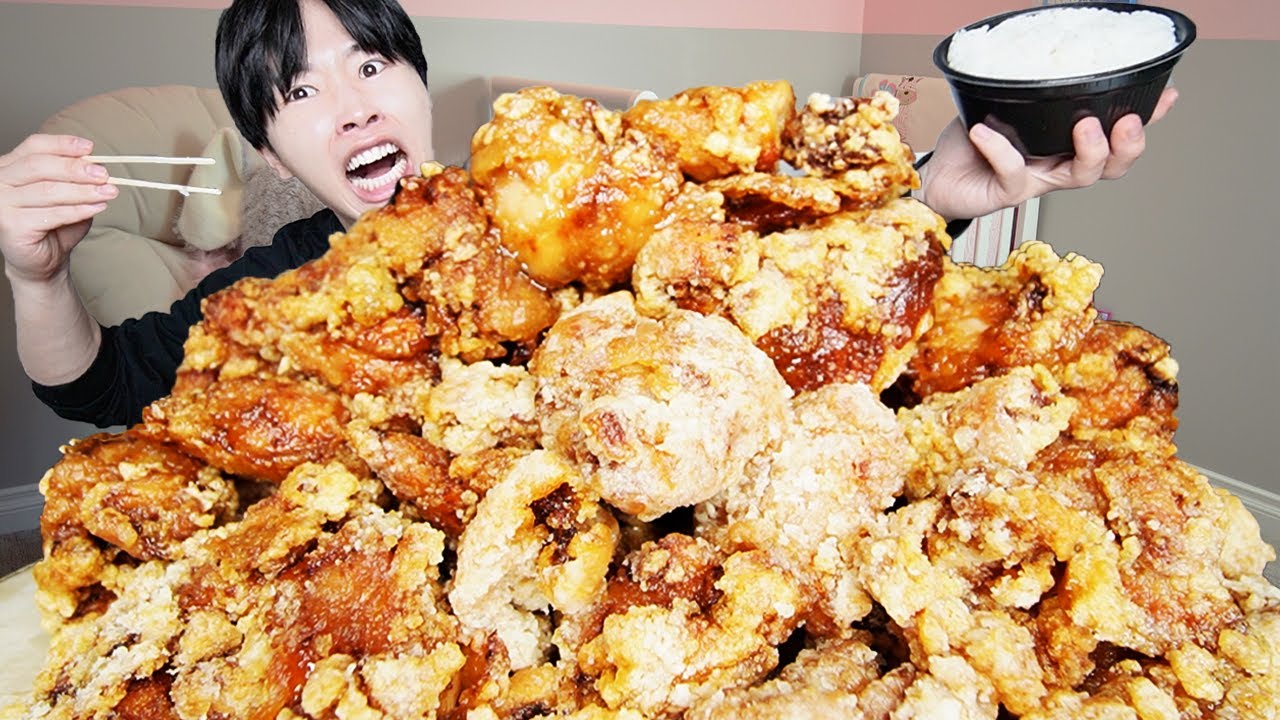 イタズラで唐揚げ３キロ届きました、爆食いします