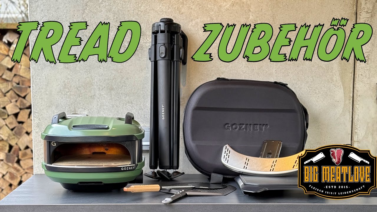 Das gesamte Gozney Tread Zubehör, Venture Stand, Tasche, Ablage, Schneidebrett, schieber, Wender